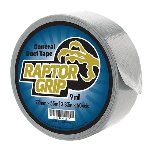 Raptor Grip Duct Tape 9 Mil Silver 2 in x 60 yds